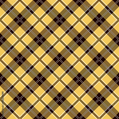 seamless traditional scottish brown beige soft pastel yellow tartan pattern classic checkered textile texture fashion design fabric wrapping paper high resolution plaid pattern suitable for clothing 