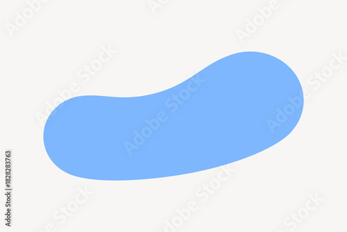 Blue Memphis shape collage element vector