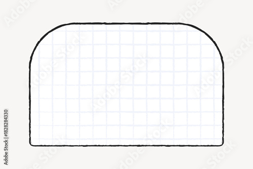 Grid pattern shape, simple collage element vector