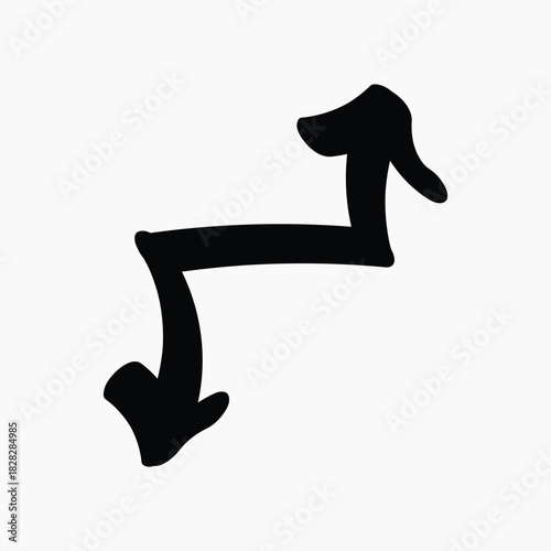 Abstract black arrow illustration vector