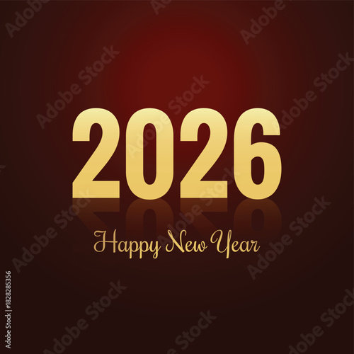 Happy new year 2026 celebration card design