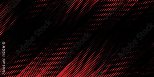 Abstract halftone black and red grunge on dark background. Grunge texture design. Modern grunge vector illustration.