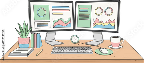 Analyzing Data on a Modern Desk Setup