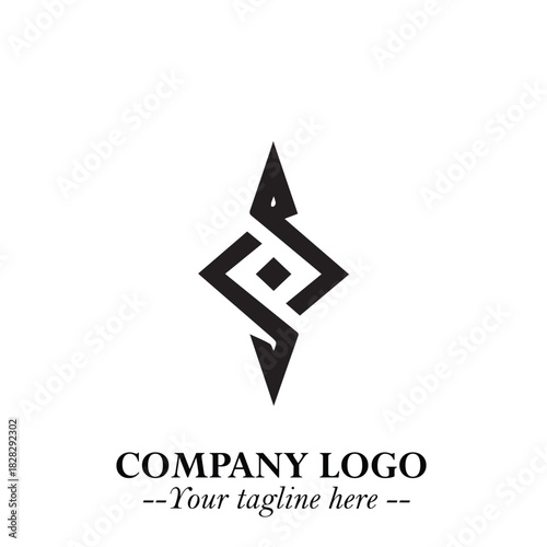 Sleek Electrical Logo Symbol on a Clean White Background for Modern Branding Design Elements Art