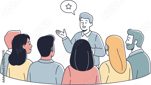 Speaker Engages Audience During Presentation Event