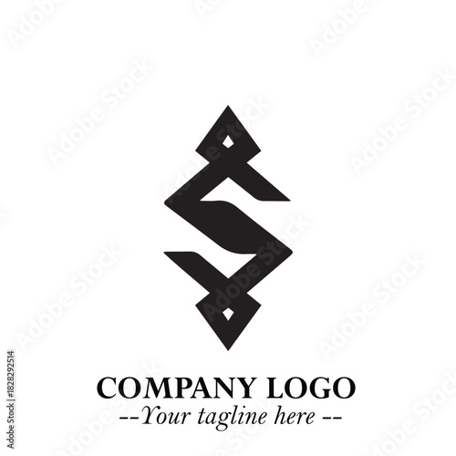 Sleek Electrical Logo Symbol on a Clean White Background for Modern Branding Design Elements Art