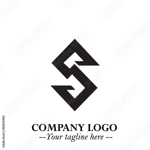 Sleek Electrical Logo Symbol on a Clean White Background for Modern Branding Design Elements Art