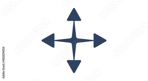 Directional arrows pointing up down left right silhouette