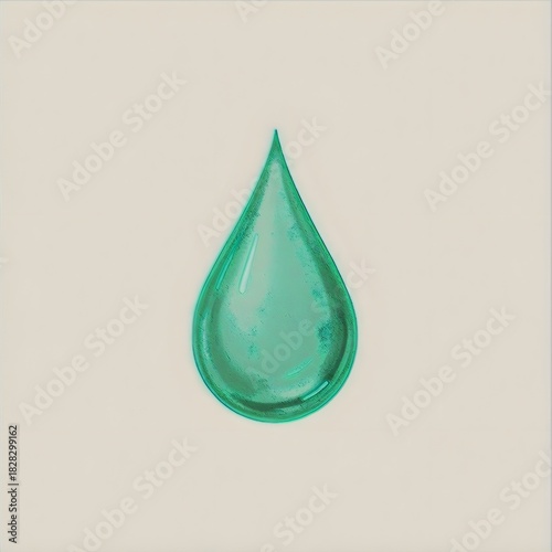 Water Drop Icon – Minimalist Blue Illustration
