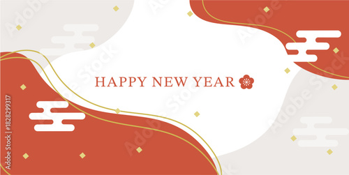 お正月のバナー　和風背景