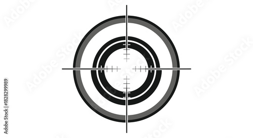 Precision target scope with crosshairs for accuracy and goals