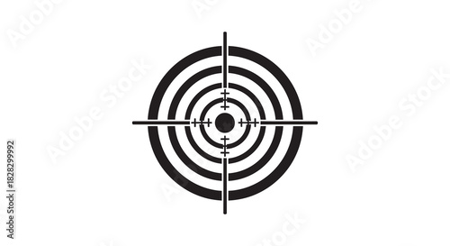 Precision aiming target crosshair scope icon graphic design vector