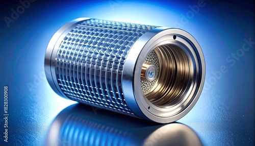 Cylindrical Mediflux Micro-Current Emitter Macro Shot