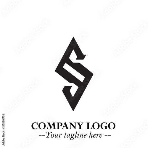 Sleek Electrical Logo Symbol on a Clean White Background for Modern Branding Design Elements Art