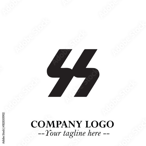 Sleek Electrical Logo Symbol on a Clean White Background for Modern Branding Design Elements Art