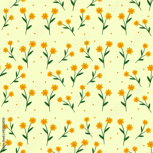Floral Seamless Pattern For Design And Textile Use