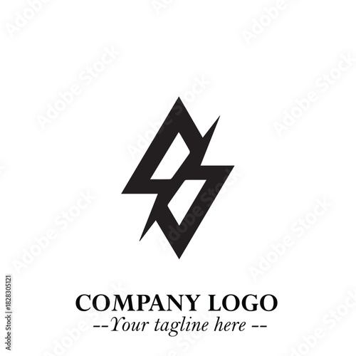 Sleek Electrical Logo Symbol on a Clean White Background for Modern Branding Design Elements Art