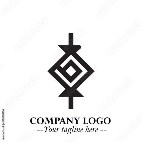 Sleek Electrical Logo Symbol on a Clean White Background for Modern Branding Design Elements Art