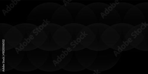 Dark black background abstract 3D geometric with wave effect decoration. Vector illustration