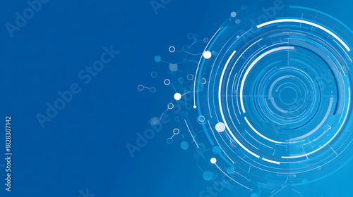 Tech Network Circles Abstract