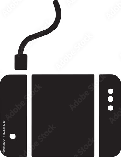 Game console icon illustration for entertainment device play game concept
