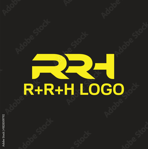 rrh logo design , new rrh logo , business rrh logo ,tryphography rrh logo design , modern and minimal digital rrh logo design, text word rrh logo