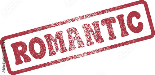 Charming ROMANTIC red rubber stamp perfect for capturing loving moments and tender feelings