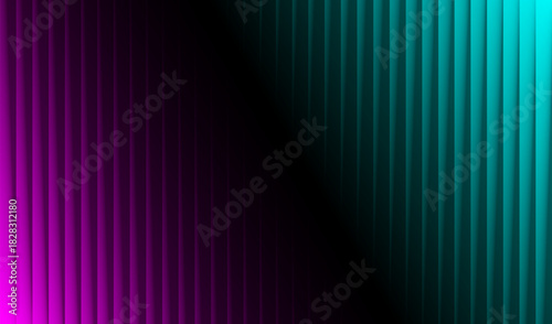 Abstract vertical stripes glowing gradient design magenta and cyan colors