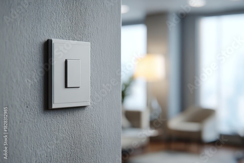 Close-up of a light switch on a wall.