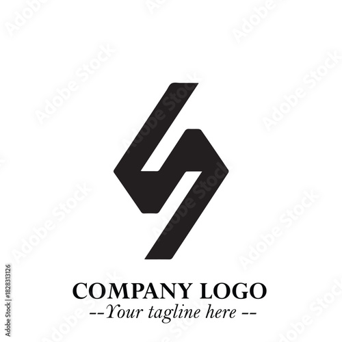 Sleek Electrical Logo Symbol on a Clean White Background for Modern Branding Design Elements Art