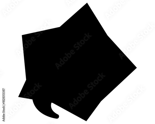 シンプルなカラーの吹き出し　ギザギザした形