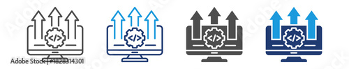 software development icon set multiple style