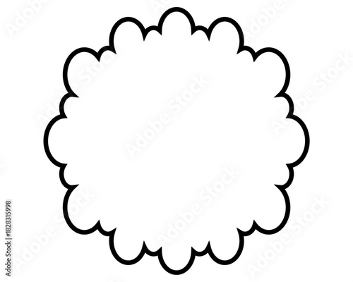 シンプルな吹き出し　雲形