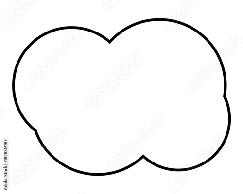 シンプルな吹き出し　雲形