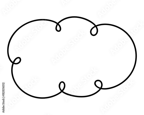 シンプルな吹き出し　雲形
