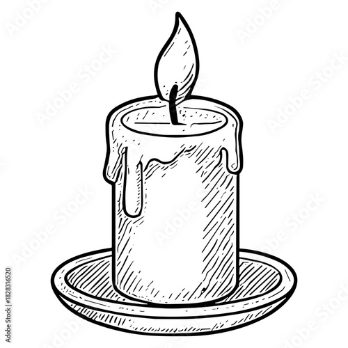 Scented Candle on Plate