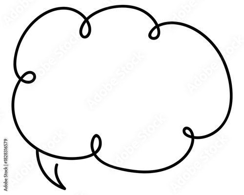 シンプルな吹き出し　雲形