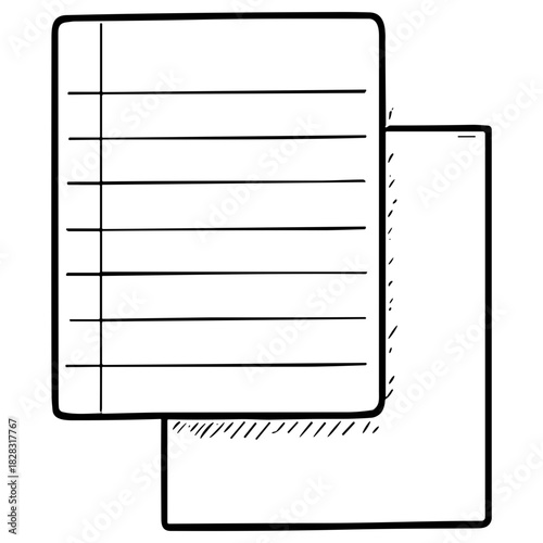 Stack of Lined Papers