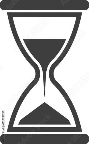 Hourglass time icon. sand timer clock for measurement, deadline, countdown, workflow, processing, scheduling concepts.