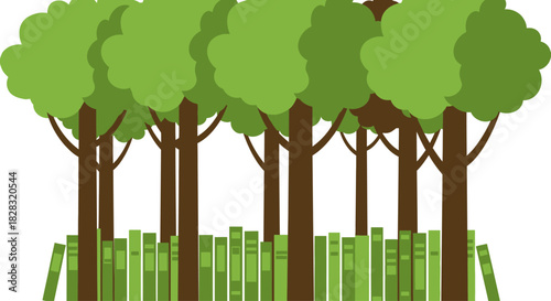 Enchanted Forest of Knowledge, Symbolizing Growth and Learning Through Education