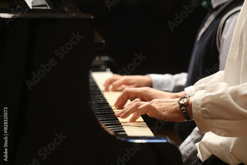 ピアノを弾く様子