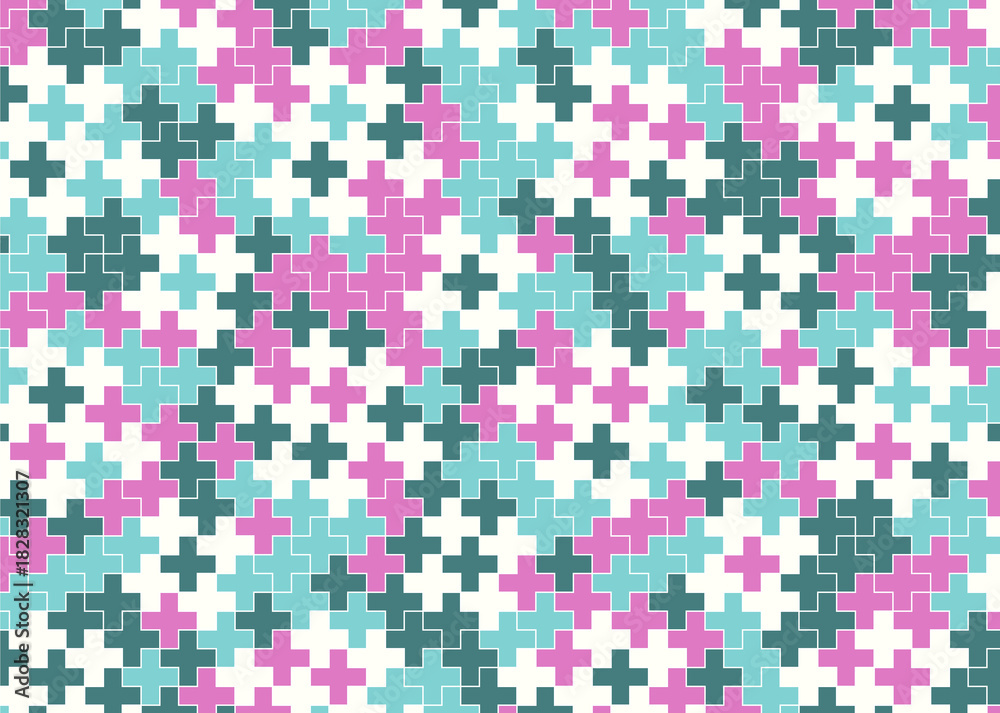 Fototapeta premium 幾何学的なタイル模様 背景