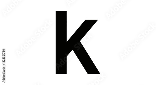 Free Download Bold lowercase 'k' character on a clean white backdrop perfect for designs logos - GFXLoad