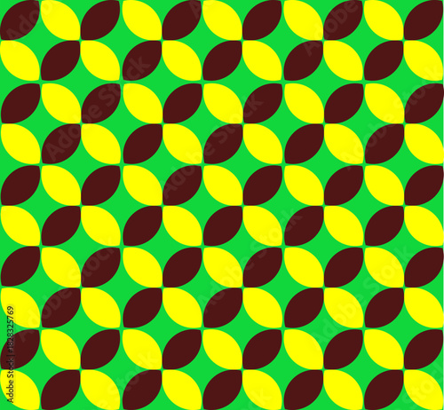 A seamless kawung batik pattern featuring elegant oval motifs arranged in a balanced geometric layout, ideal for textile design, backgrounds, and modern traditional-inspired visuals.