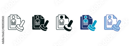 Approved Icon Set Consisting of Multiple Styles Vector Illustration