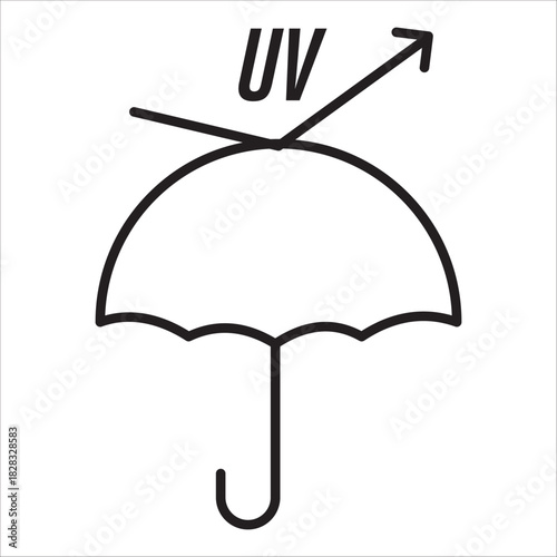 UV protection icon outline vector