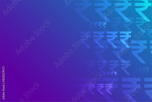 indian rupee symbol on vibrant background for digital payment or investment