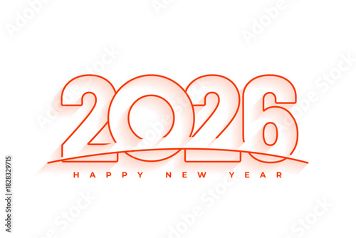 line style 2026 new year celebration background