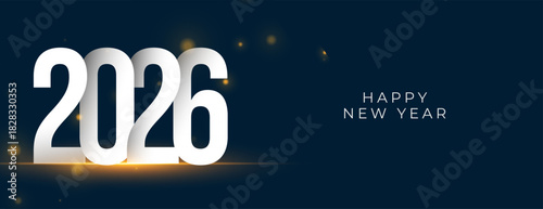 happy new year 2026 greeting wallpaper design