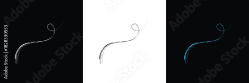 Brush strokes , abstract grunge texture . Artistic design element, paint smear, ink splatter, creative graphic element. Vector illustration. isolated on white and black background. EPS 10.